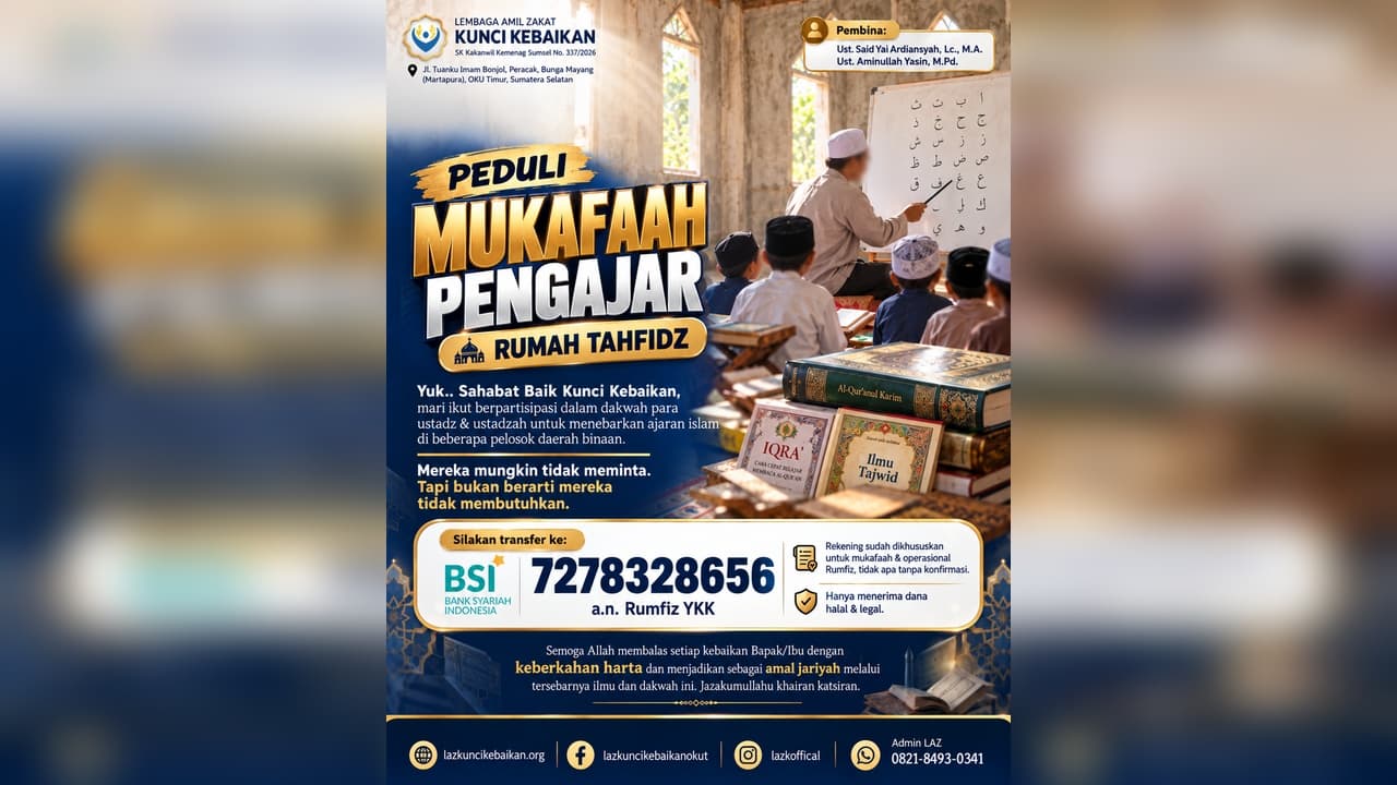 Peduli Mukafaah Pengajar Rumah Tahfidz