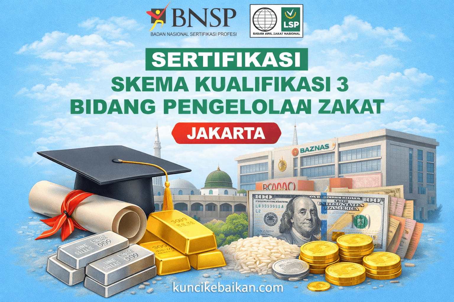 Dua Pengurus LAZ Kunci Kebaikan OKU Timur Ikuti Sertifikasi BNSP Pengelolaan Zakat